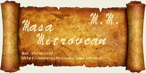 Maša Mitrovčan vizit kartica